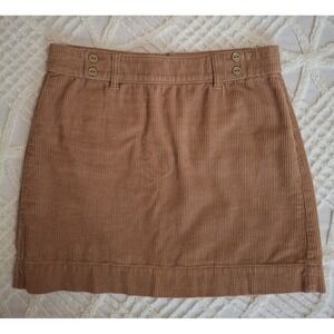 LOFT‎ Ann Taylor Women's Size 6 Skirt Short Mini Brown Camel Corduroy Cotton
